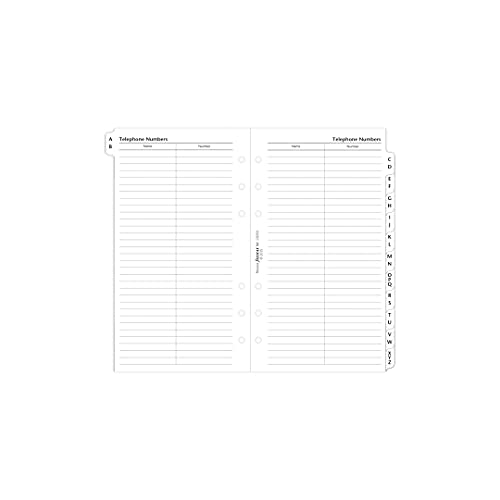 Filofax - Separadores para agenda de contactos (A-Z)