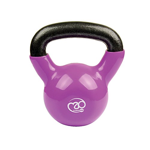 Fitness Mad Kettlebell - Pesa rusa de ejercicio y fitness, color púrpura, peso 8 kg