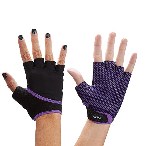 Fitness Mad ToeSox Glove Yoga & Pilates Grip Guante, Unisex Adulto, Morado Claro, Small