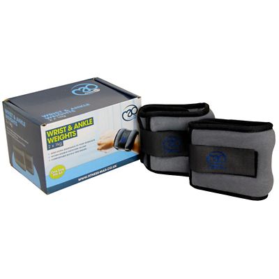 Fitness-Mad Wrist-Ankle Weights (2 x 1Kg) - Negro, Negro
