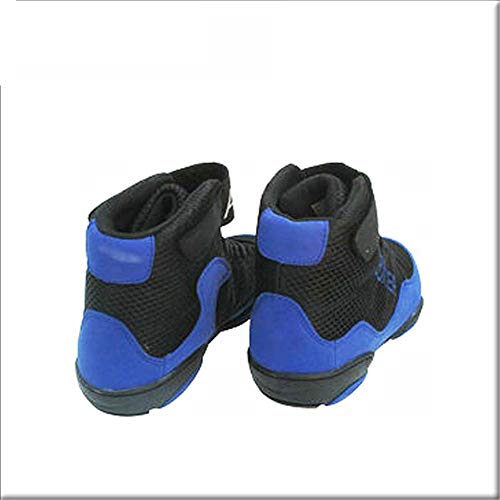 FJJLOVE Zapatos De Lucha Libre, Ligeros Transpirables Boxeo/Botas De Lucha Suela De Goma Entrenamiento Zapatillas Deportivas para Hombres Mujeres Niños Niños Adolescentes,Azul,42