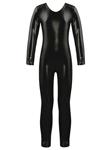 Freebily Maillot de Danza Ballet para Niña Maillot Gimnasia Rítmica Leotardo de Práctica Fitness Yoga Bodys Monos Básico Elástico Ropa Deportiva de Una Pieza sin Mangas Negro 10 años