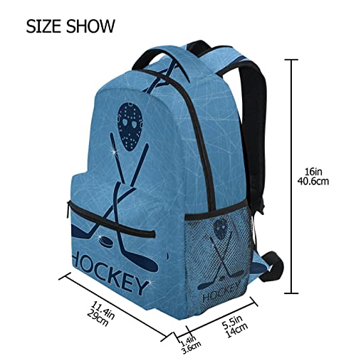 Galaxy Wolf - Mochila de viaje para portátil, tamaño grande, para viajes, trabajo, escuela, viajes, Pista de hielo con textura de hockey, talla única