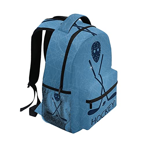 Galaxy Wolf - Mochila de viaje para portátil, tamaño grande, para viajes, trabajo, escuela, viajes, Pista de hielo con textura de hockey, talla única