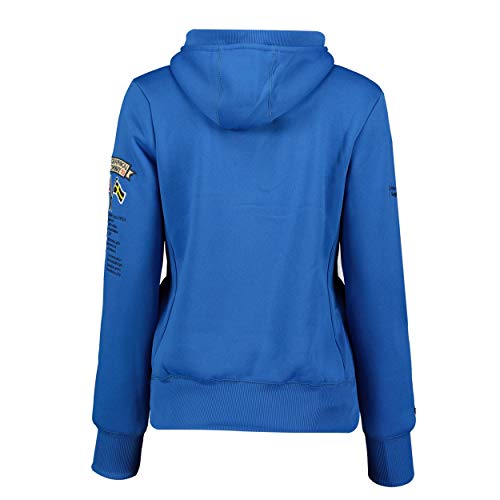 Geographical Norway GYMCLASS Lady - Sudadera Mujer Bolsillos Kangaroo - Sudadera Caliente Mujer - Suéter Abrigos Manga Larga - Hoodie Tops Casual Abrigo Estilo Azul Real M - Talla 2