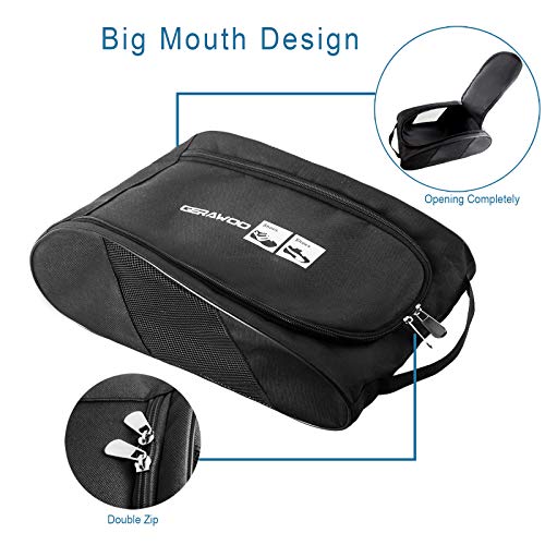 GERAWOO Bolsa portátil para botas de fútbol de alta calidad, para botas de rugby, para hombres, mujeres, niños y niñas (negro)