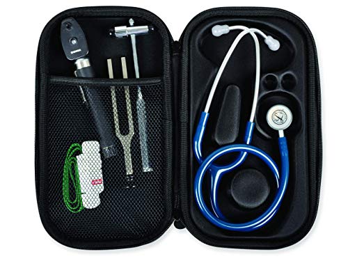 GIMA CASO PORTA ESTETOSCOPIO - Negro - Estuche rígido protector para estetoscopios tubulares