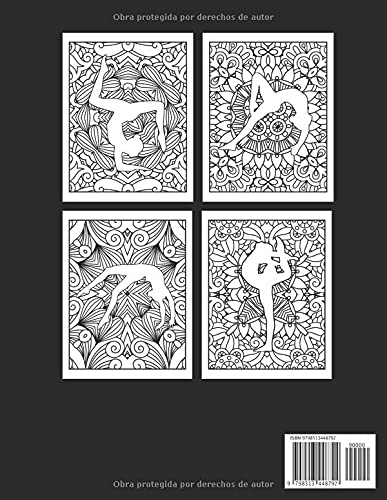 Gimnasia Libro Para Colorear Femenina: Mandala Gimnasia | Libro De Gimnasia Para Niños Y Adolescentes | Dibujos De Gimnasia Deportiva | Gimnasia Artistica - Gimnasia Ritmica | Coloración Antiestrés.