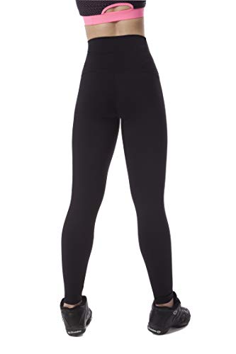 Ginadan Body, Legging Cintura Extra Larga Vientre Plano, Mujer, Negro, L