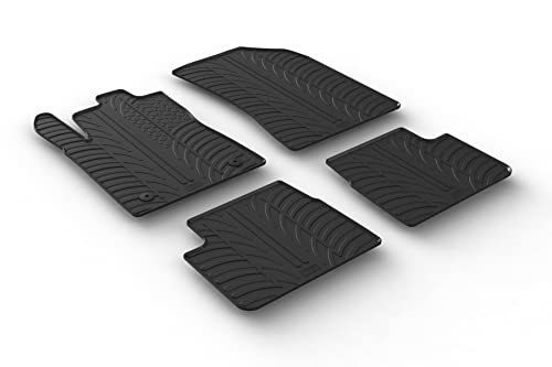Gledring Alfombrillas de Goma Compatible con Citroën C3 11/2016- (Perfil T 4-Partes + Clips de Montaje)