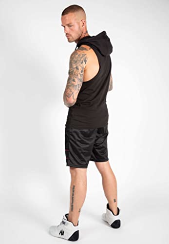 GORILLA WEAR Rogers Hooded-Camiseta de Tirantes, Negro, 4XL para Hombre