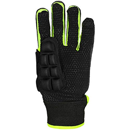 GRAYS International Pro Guante de Hockey, Unisex Adulto, Negro/Amarillo flúor, S