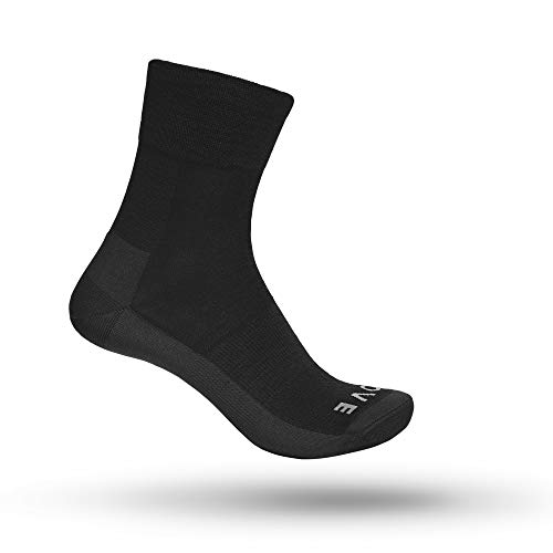 GripGrab Merino Lightweight SL - Calcetines de ciclismo con lana de merino, transpirables, cómodos para todo el año, color negro, M (41-44)