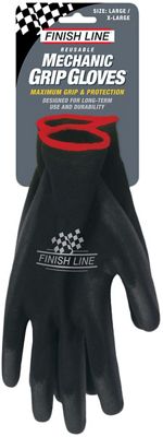 Guantes con agarre Finish Line Mechanic - Negro - Large - X Large, Negro
