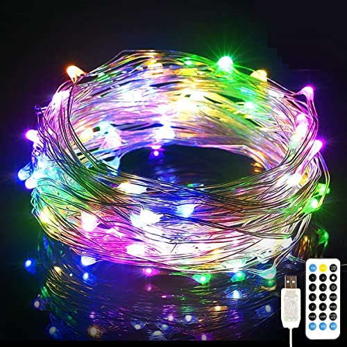 Guirnalda Luces USB, TOPYIYI 12M 120LED Luces Navidad Colores , Luces LED usb y Luces Decorativas para Decoración Árbol, Exterior, Jardín, Casas, Boda, Navidad, Halloween, Habitación