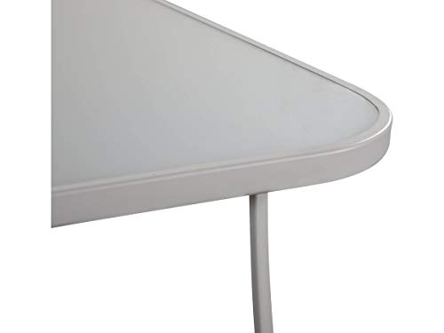 Habitat et Jardin Córdoba Mesa de jardín, Acero aleado, Blanco, 150cm x 90cm x 72cm