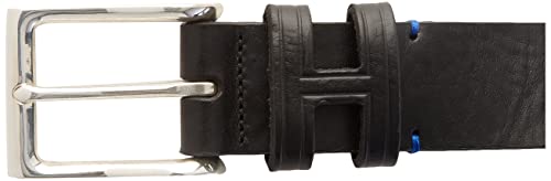 Hackett London TACK Stitch H Keeper cinturón, 999BLACK, 32 de los Hombres
