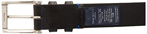 Hackett London TACK Stitch H Keeper cinturón, 999BLACK, 32 de los Hombres