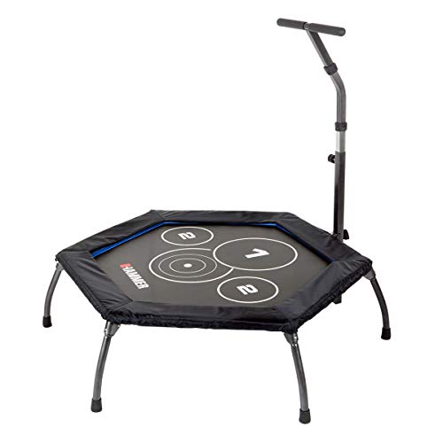 Hammer Cross Jump Trampolín de Fitness, Adultos Unisex, Negro/Azul, 120 x 130 x 140 cm