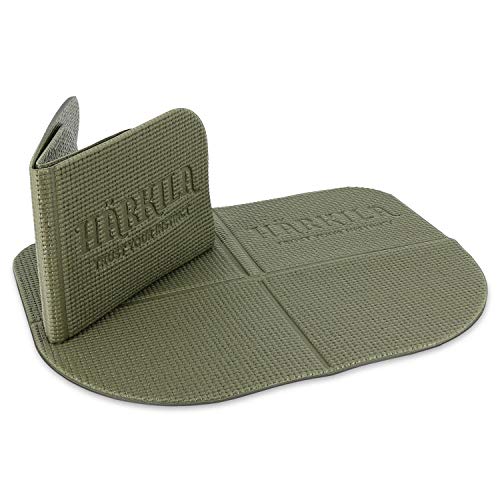 Härkila Cojín de Asiento de Exterior Plegable e Impermeable, Aislante, Impermeable, colchoneta de Asiento térmica Ligera para Estadio y Banco para Unisex Adulto Oliva 39 x 30 cm
