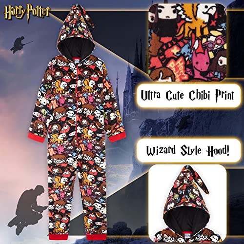 HARRY POTTER Regalos, Pijama Niño Entero, Pijamas Niños de Una Pieza, Pijamas Enteros de Forro Polar, Regalos para Niños y Niñas 7-14 Años (11-12 años, Multicolor)