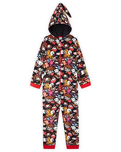 HARRY POTTER Regalos, Pijama Niño Entero, Pijamas Niños de Una Pieza, Pijamas Enteros de Forro Polar, Regalos para Niños y Niñas 7-14 Años (11-12 años, Multicolor)