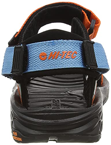 Hi-Tec Ula Raft, Sandalias Deportivas Hombre, Negro Airblue Arabesque, 45 EU