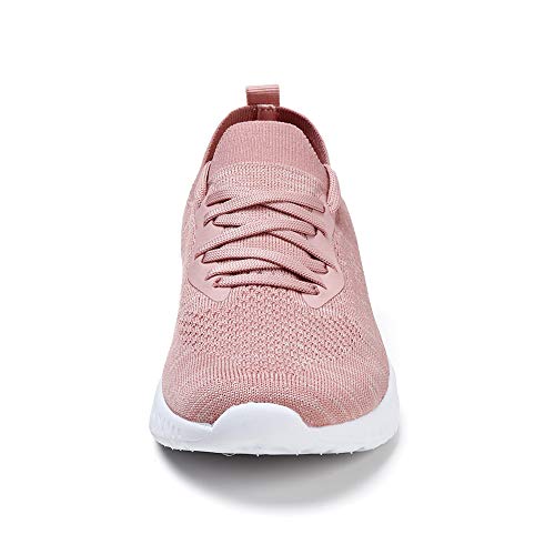 HKR Zapatillas para Correr de Carretera Mujer Casual Comodos Transpirable Deporte Rosa 39 EU