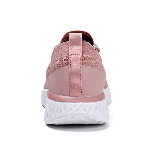 HKR Zapatillas para Correr de Carretera Mujer Casual Comodos Transpirable Deporte Rosa 39 EU