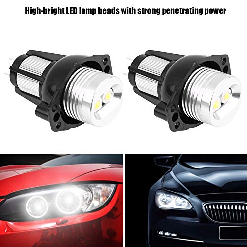 Hlyjoon LED Ojos de Ángel Luz LED 2 uds 12W Anillo de Halo Marcador Luz Ojos de Ángel Bombillas para BM_W E90 E91 2005-2008 Lámparas de automóvil