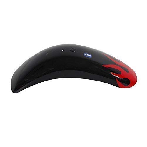 Hmparts Pocket Bike / Mini Cross Guardabarros" Flame" - Rojo Negro - Delantero