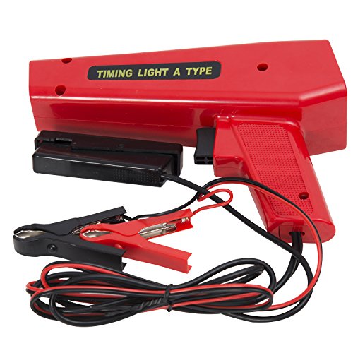 HOMCOM Pistola Estroboscopica 12V Motor Gasolina Lámpara Xenon Punto De Encendido Color Rojo