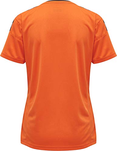 hummel HmlAuthentic Poly Jersey para Mujer S/S Camiseta, Naranja Claro, Extra-Large