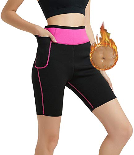 HuntDream Mujeres Neopreno Sauna Pantalones para adelgazar Calor termo sudor Shaper Capri para perder peso Quemar grasa