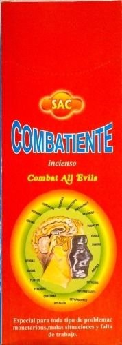 Incienso SAC Combatiente (combate todos los males) - Set de 6 paquetes hexagonales