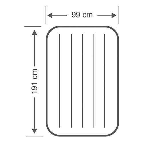 INTEX 64101 - Colchón hinchable Dura-Beam Standard DELUXE Single-High - 99x191x25 cm