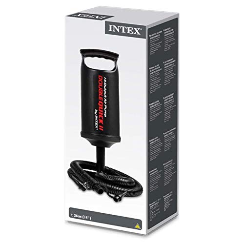 Intex 68614 - Hinchador de mano/pie de doble velocidad, 36 cm
