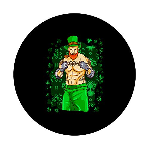 Irlandés MMA Leprechaun Fighter Jiu Jitsu Muay Thai Arte Marcial PopSockets PopGrip Intercambiable