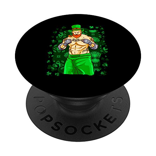 Irlandés MMA Leprechaun Fighter Jiu Jitsu Muay Thai Arte Marcial PopSockets PopGrip Intercambiable