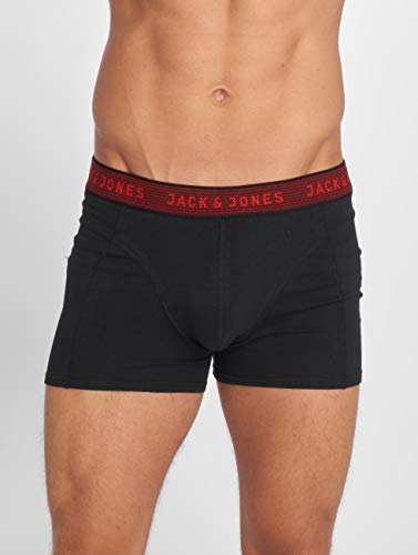 JACK & JONES JACWAISTBAND TRUNKS 3 PACK NOOS Bóxer, Gris (Asphalt Detail:hawaian Ocean & Fiery Red), X-Large (Pack de 3) para Hombre