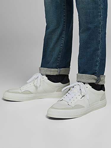 JACK & JONES JFWMORDEN Combo White/Navy Noos, Zapatillas Hombre, Blanco, 43 EU