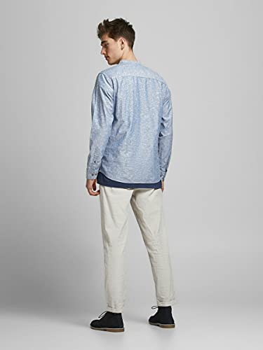 Jack & Jones Jprblasummer-Camiseta de Manga (Talla L/S) Larga, Denim/Ajuste: Corte Ajustado, XL para Hombre