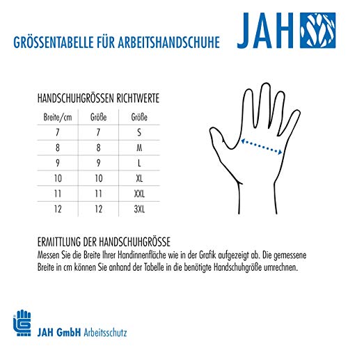 Jah 3203 oekotex - Guantes de algodón (12 pares, ligeros, talla 6), color blanco