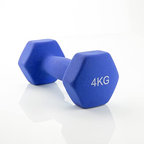 Jocca - Set de 2 Mancuernas de 4kg | Pesas y Mancuernas de Neopreno | Gimnasio en casa | Fitness en casa | Fuerza, tonificación y pérdida de grasa