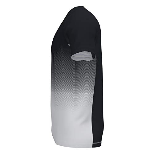 Joma Elite VII Camiseta Running Manga Corta, Hombre, Negro-Blanco, S