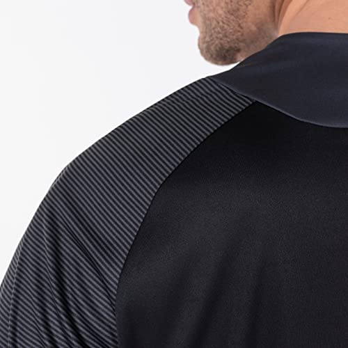 Joma Essential II Camisetas Equip. M/C, Hombre, Negro Antracita, L