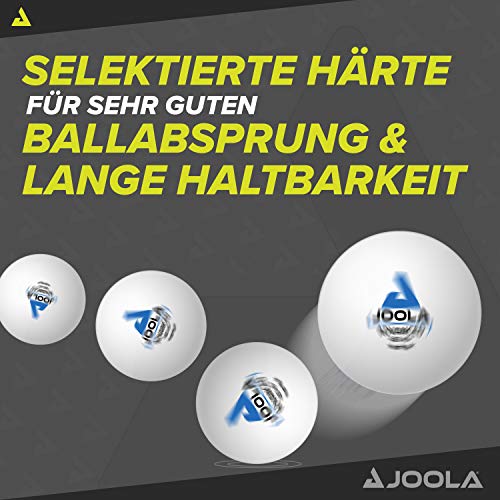 JOOLA Pelotas de Ping Pong (3 Estrellas, 40 mm de diámetro, 24 Unidades), Color Blanco