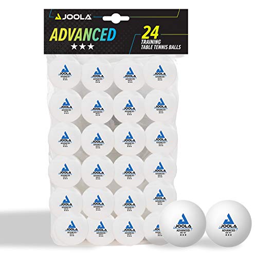 JOOLA Pelotas de Ping Pong (3 Estrellas, 40 mm de diámetro, 24 Unidades), Color Blanco