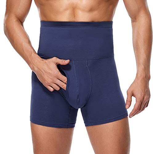 Joweechy Calzoncillos Hombre Cintura Alta Braguita Moldeadora Bóxer Ropa Interior de Deporte Faja Reductora Fajas Pantalones para Hombre Adelgazante Abdomen Shapewear BL/4XL