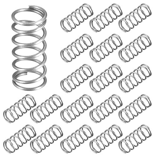 JPGhaha 20 Resortes de Compresión Muelles de Acero Inoxidable 304 de 9 mm de Diámetro Exterior de 0,8 mm Tamaño de Alambre de 12 mm Longitud Comprimida 20 mm Longitud Libre 11 N Capacidad de Carga